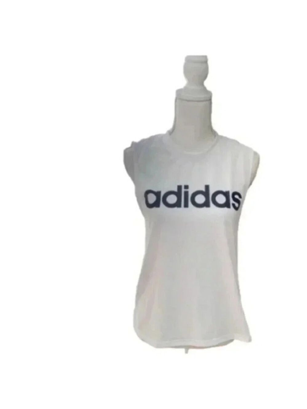 Adidas Logo White Training Tank Top Sz Sma…